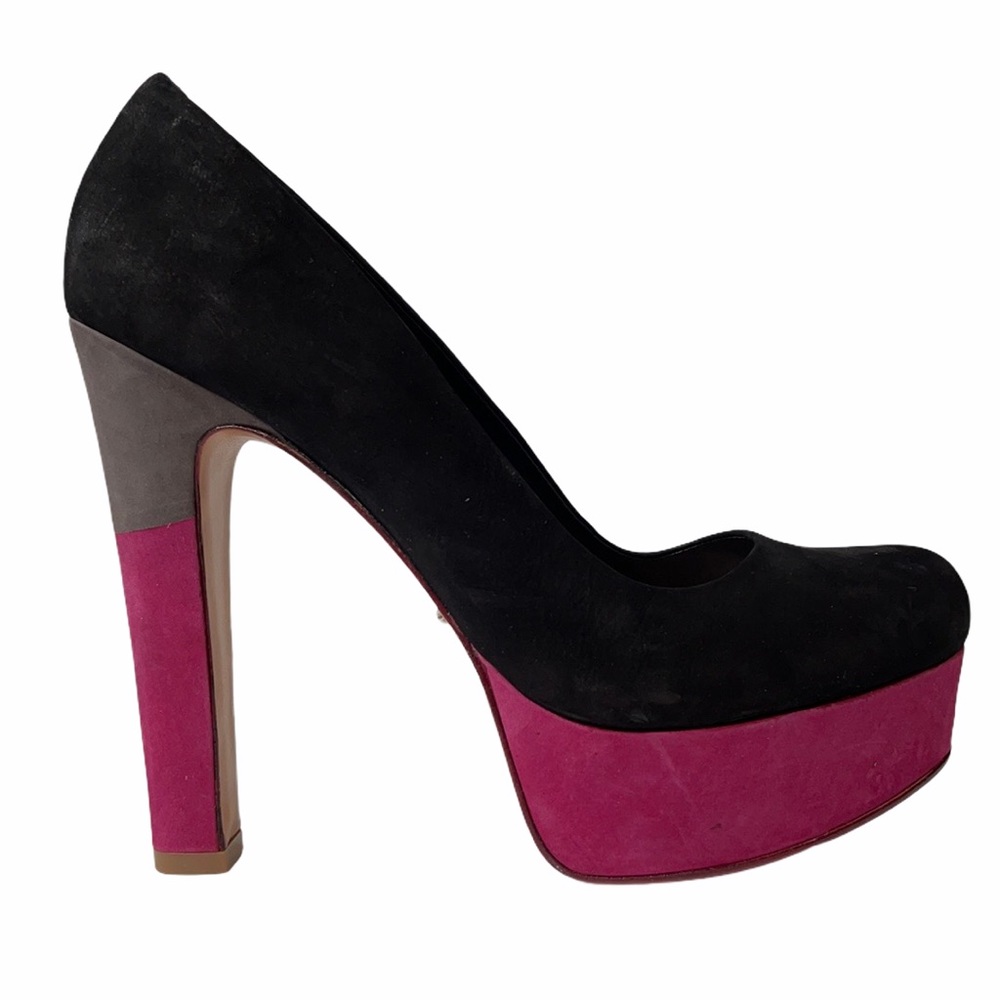 SCHUTZ ‘Corrine’ Suede Colorblock Platform Heels